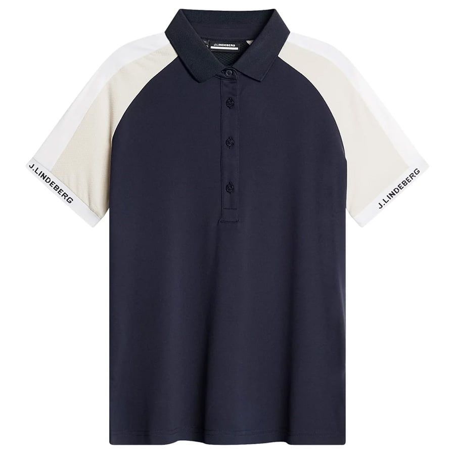 Áo golf nữ tay ngắn Priya Polo Navy GWJT10721-6855 | J.Lindeberg