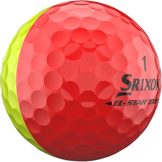 Hộp 12 Bóng Golf Srixon Q-Star Tour 6 Divide Yellow/Red | Srixon