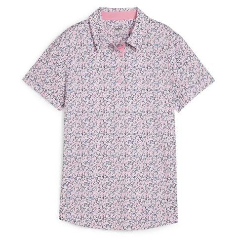 Áo golf nữ tay ngắn W MATTR Soto SS Polo - Mauved Out / White Glow 62701701 | PUMA