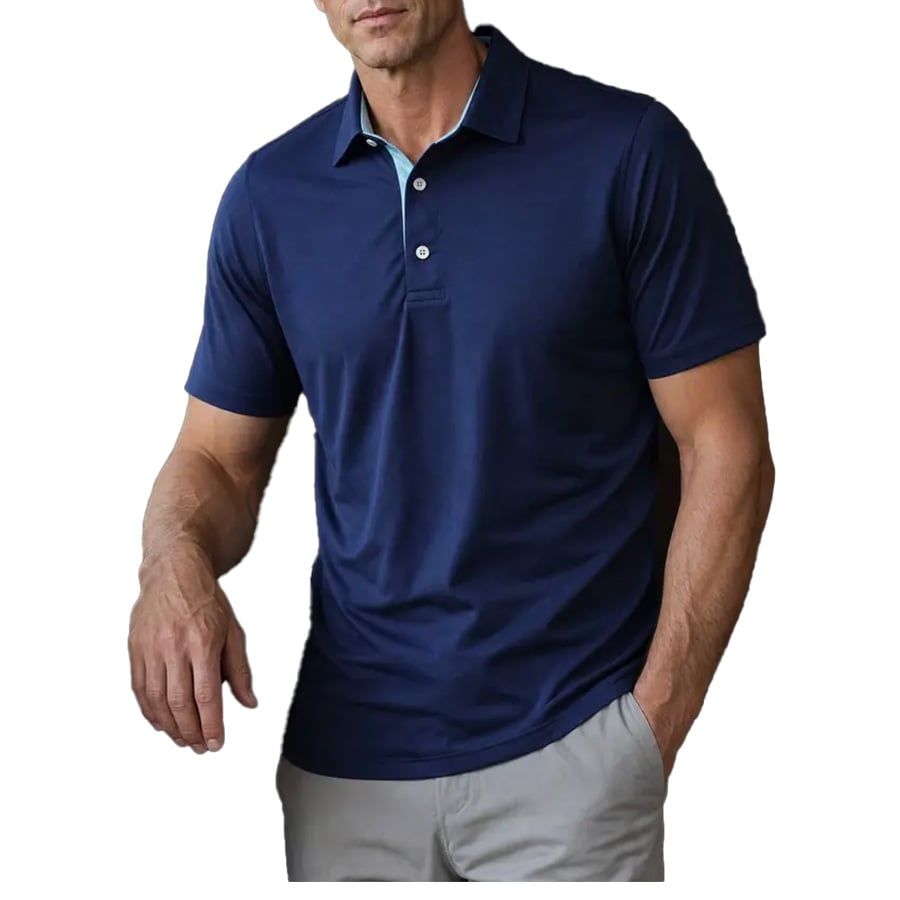 Áo Golf Nam Tay Ngắn Polo-Ultracool 100 - Midnight WS1001011-021 | Wil