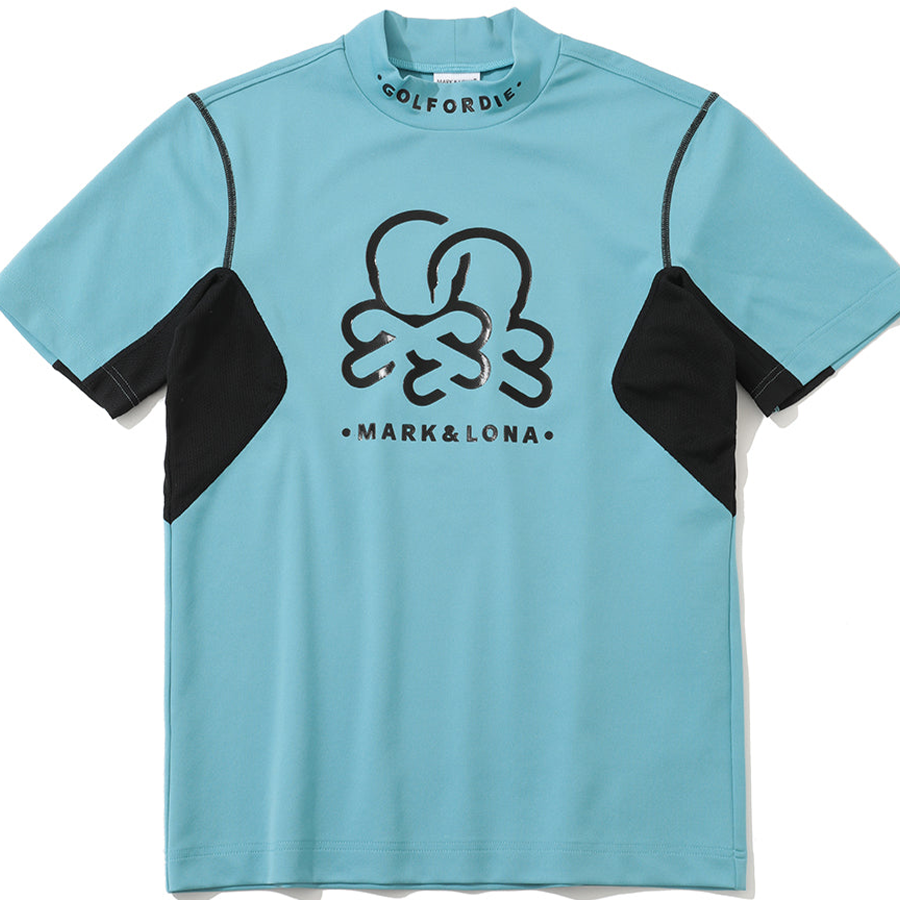 Áo golf nam tay ngắn D.D Contrast Poly Blended Mock MLM-5C-AA05 (Sax)