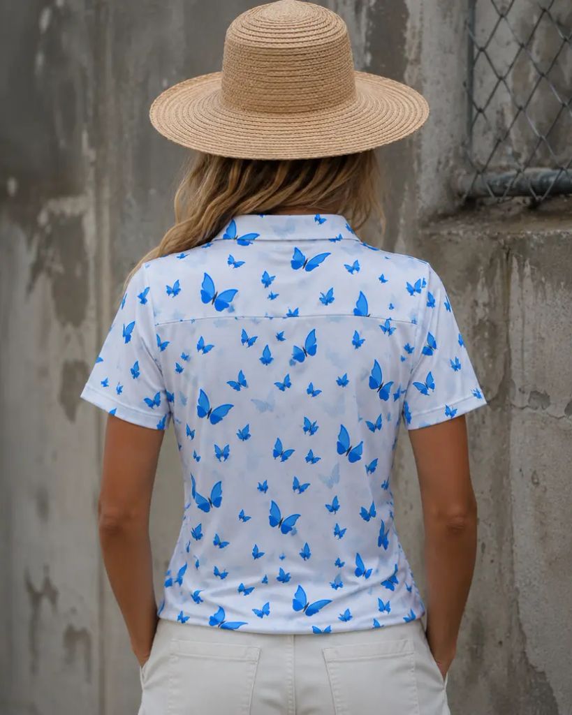 Áo Golf Nữ Tay Ngắn Butterfly Garden Wildside Polo-Ultracool WS1001012