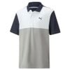Áo golf tay ngắn trẻ em Boys Cloudspun Colorblock Polo - Navy Blazer/High Rise 53977702 | PUMA
