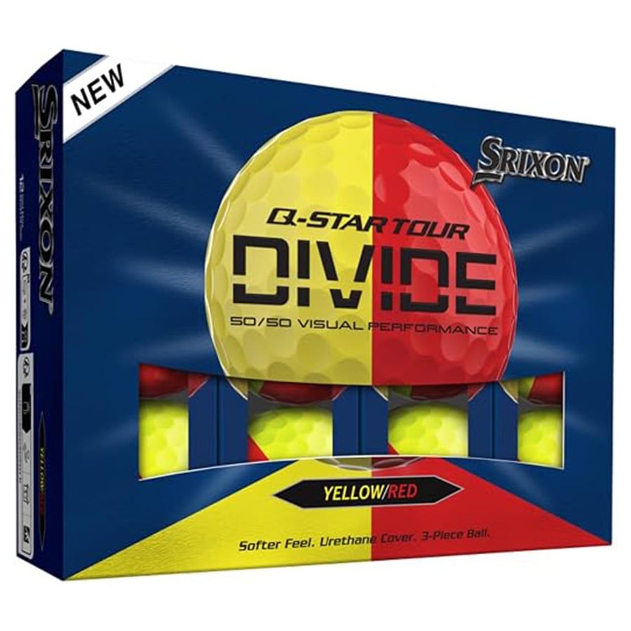 Hộp 12 Bóng Golf Srixon Q-Star Tour 6 Divide Yellow/Red | Srixon