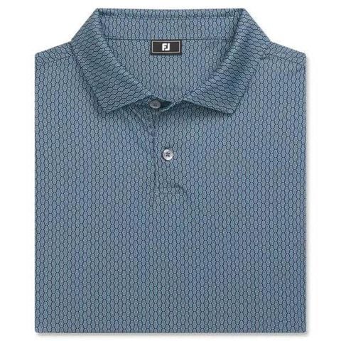 Áo Golf Nam Tay Ngắn Bracket Print Lisle Navy 37453 | FootJoy