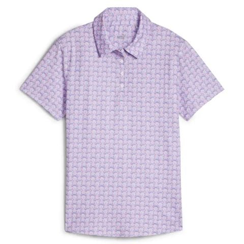 Áo golf nữ tay ngắn W MATTR Essex SS Polo - Pink Icing-Blue Skies 62589202 | PUMA