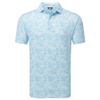 Áo golf nam tay ngắn Garden Print Lisle Air Blue 37459 | FootJoy