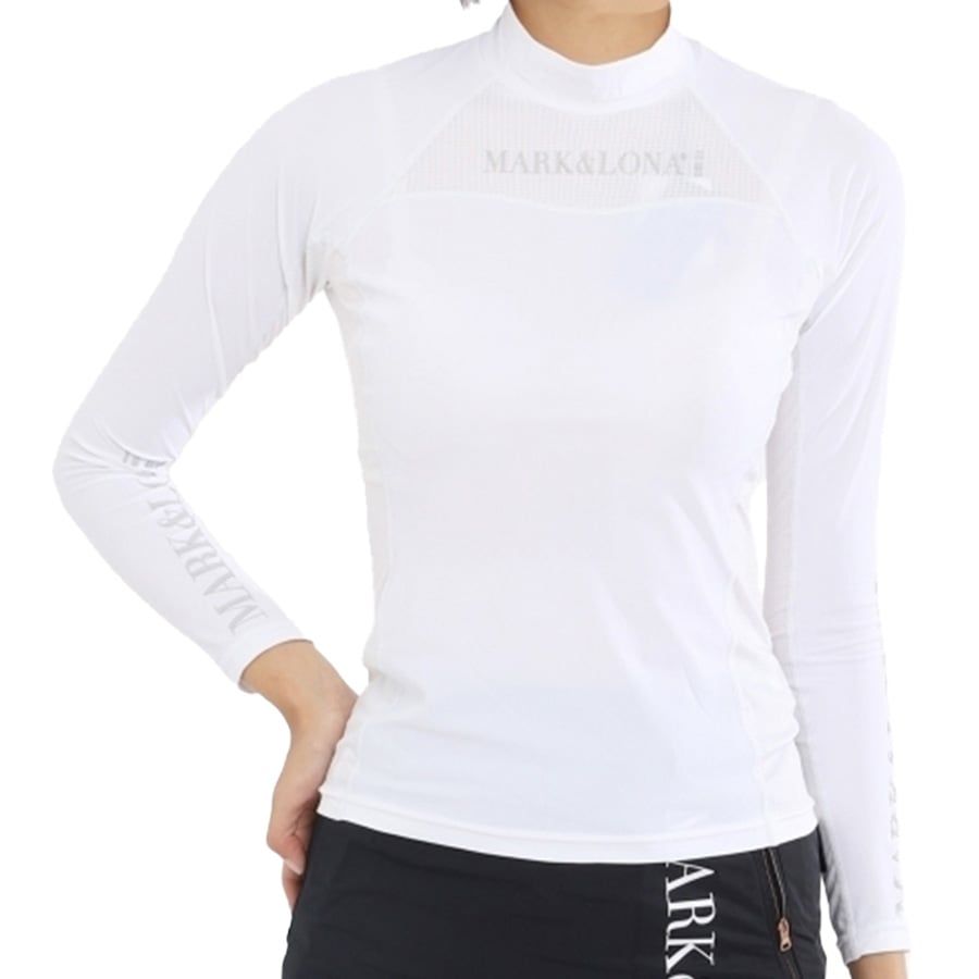 Áo golf tay dài nữ CD10-WCMT MCW-4A-AU51 (White) | MARK & LONA