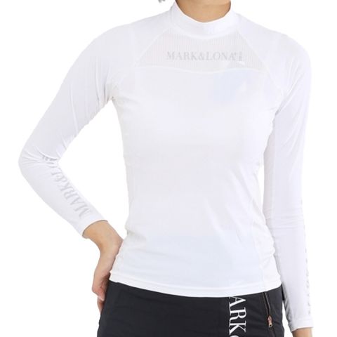 Áo golf tay dài nữ CD10-WCMT MCW-4A-AU51 (White) | MARK & LONA