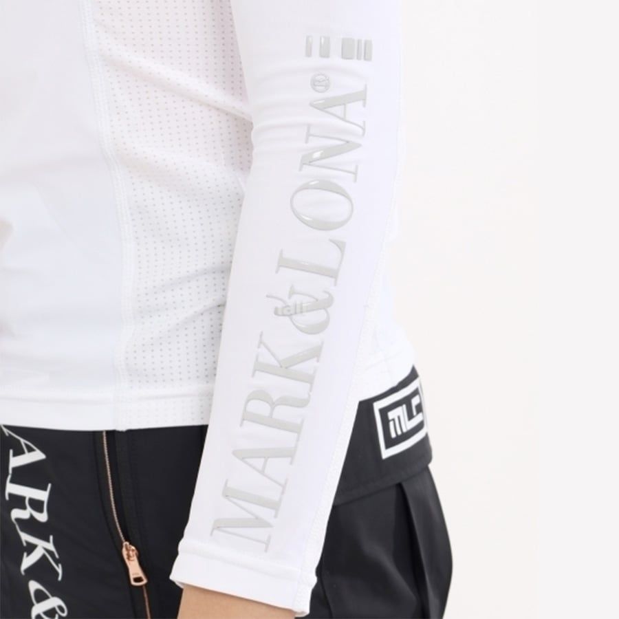 Áo golf tay dài nữ CD10-WCMT MCW-4A-AU51 (White) | MARK & LONA