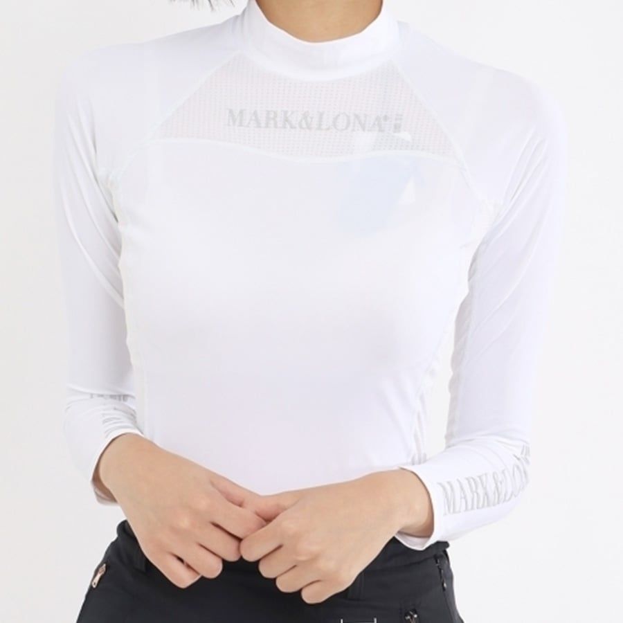 Áo golf tay dài nữ CD10-WCMT MCW-4A-AU51 (White) | MARK & LONA