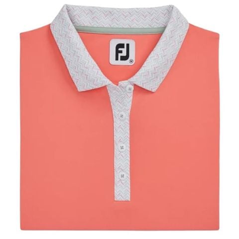 Áo Golf Nữ Tay Ngắn Short Sleeve Print Trim Shirt 82108 | Footjoy