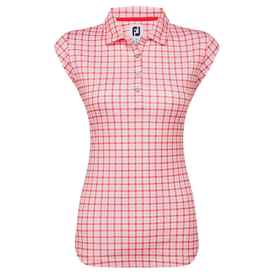 Áo Golf Nữ Tay Ngắn Short Sleeve Gingham Shirt 89813 | FootJoy