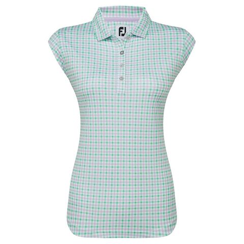 Áo Golf Nữ Tay Ngắn Short Sleeve Gingham Shirt 89814 | FootJoy