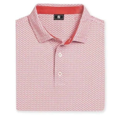 Áo Golf Tay Ngắn FootJoy Scallop Geo Pique Self Collar 39456 | FootJoy