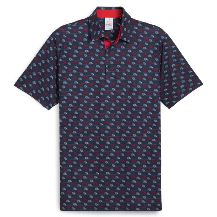 Áo golf tay ngắn nam Puma x Volition 4x4 Drive Polo - Deep Navy-Strong