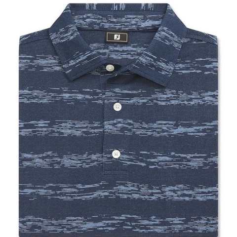 Áo golf nam tay ngắn Ikat Stripe Lisle Marine 37482 | FootJoy