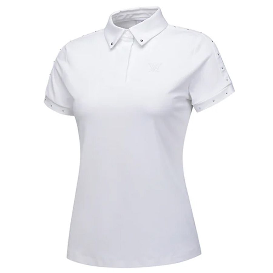 Áo golf nữ tay ngắn Back Triangular Point Short T-Shirt - White AGEMWT