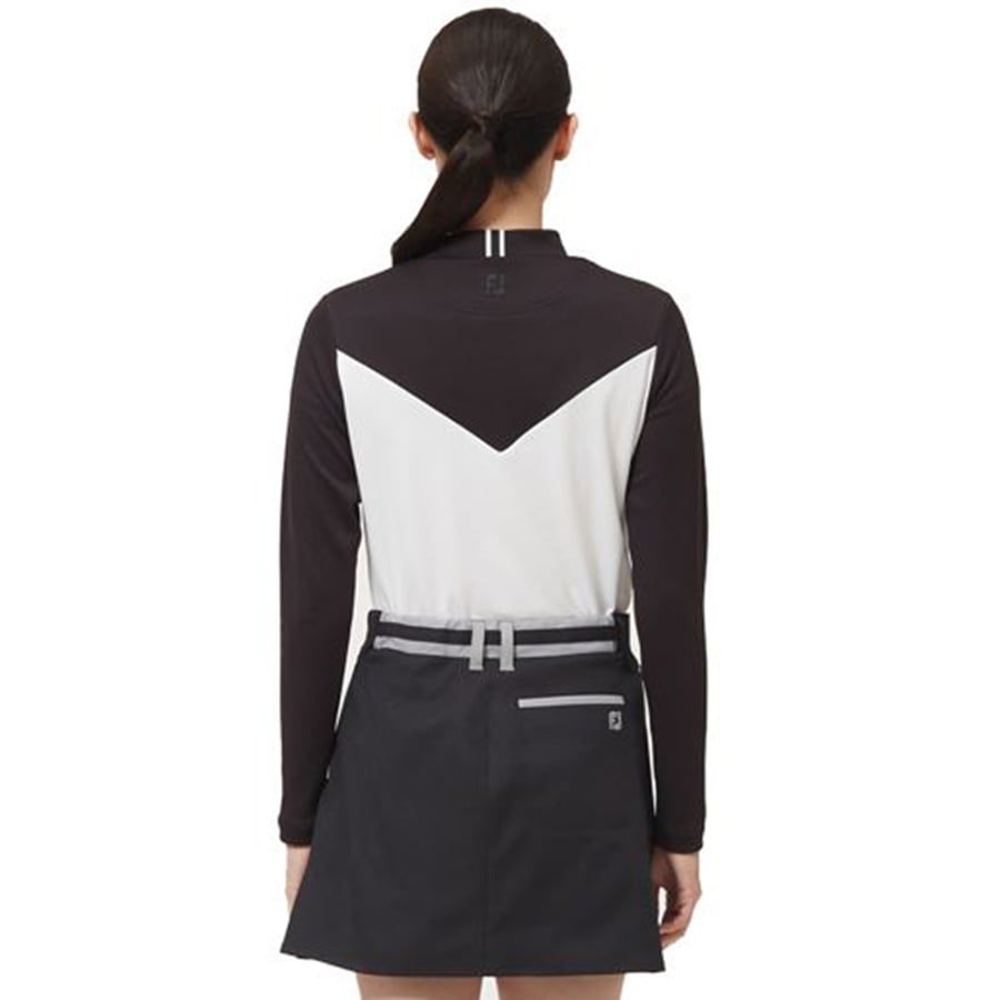 Áo golf nữ tay dài  WOMEN'S Fuel Ls Mock Neck Shirt Black  | FootJoy