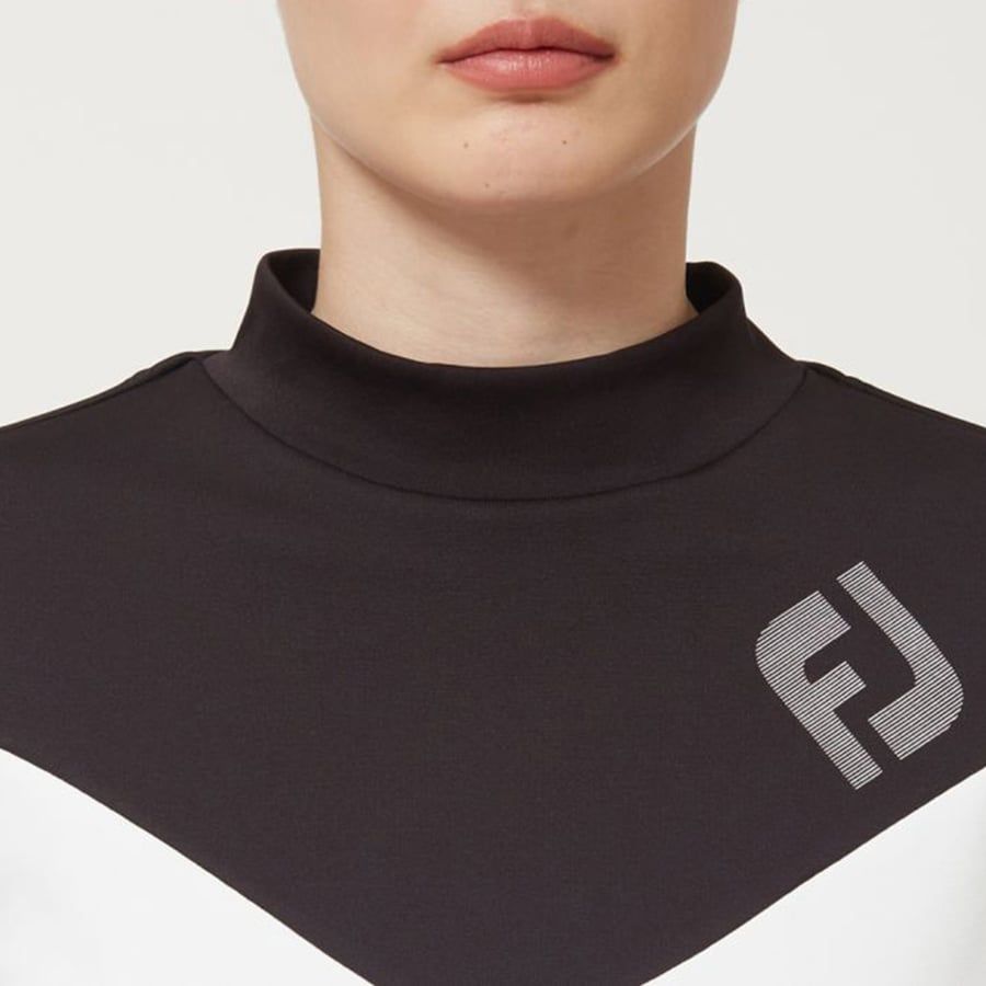 Áo golf nữ tay dài  WOMEN'S Fuel Ls Mock Neck Shirt Black  | FootJoy