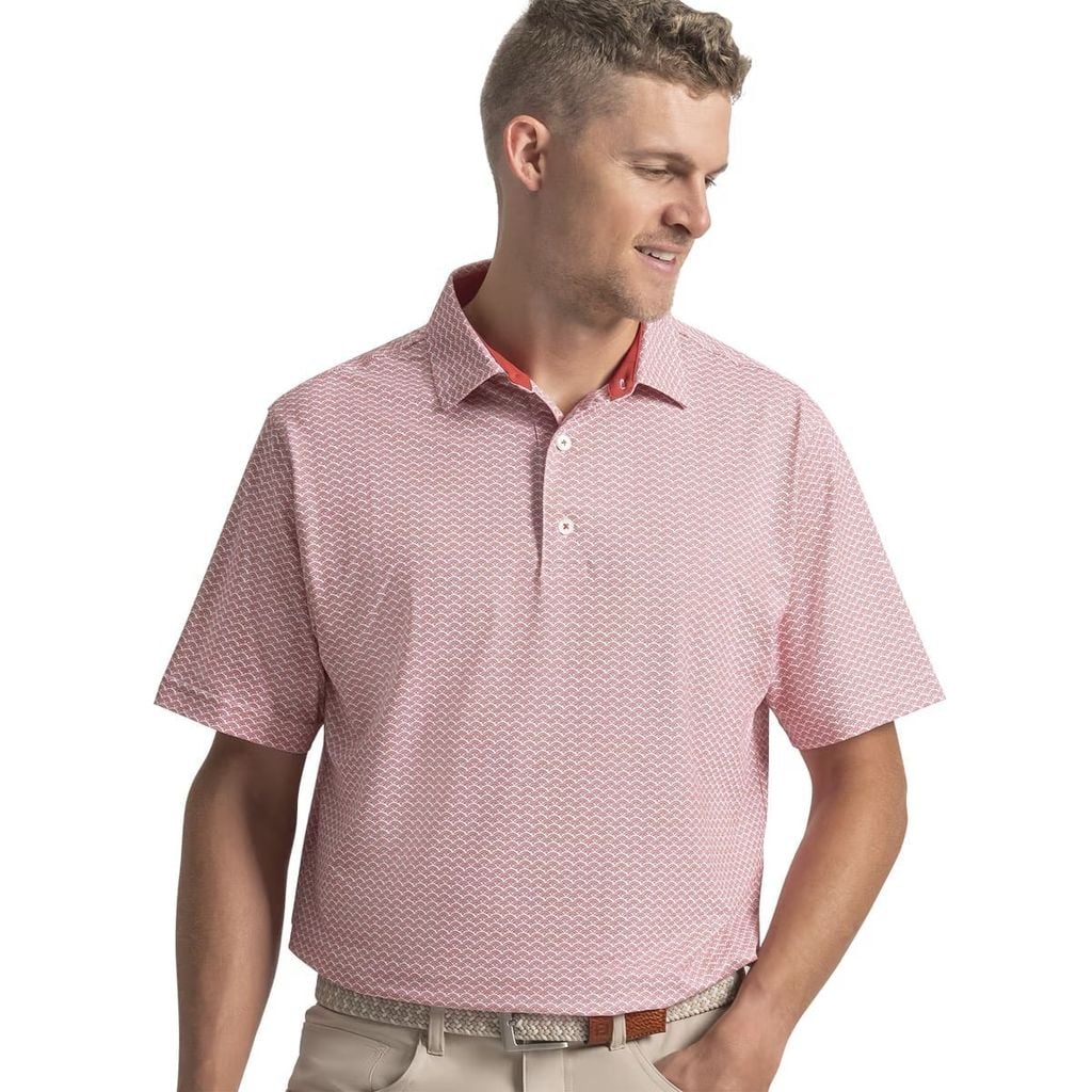 Áo Golf Tay Ngắn Footjoy  Ellipse Print Lisle Self Collar 39466 | Foot