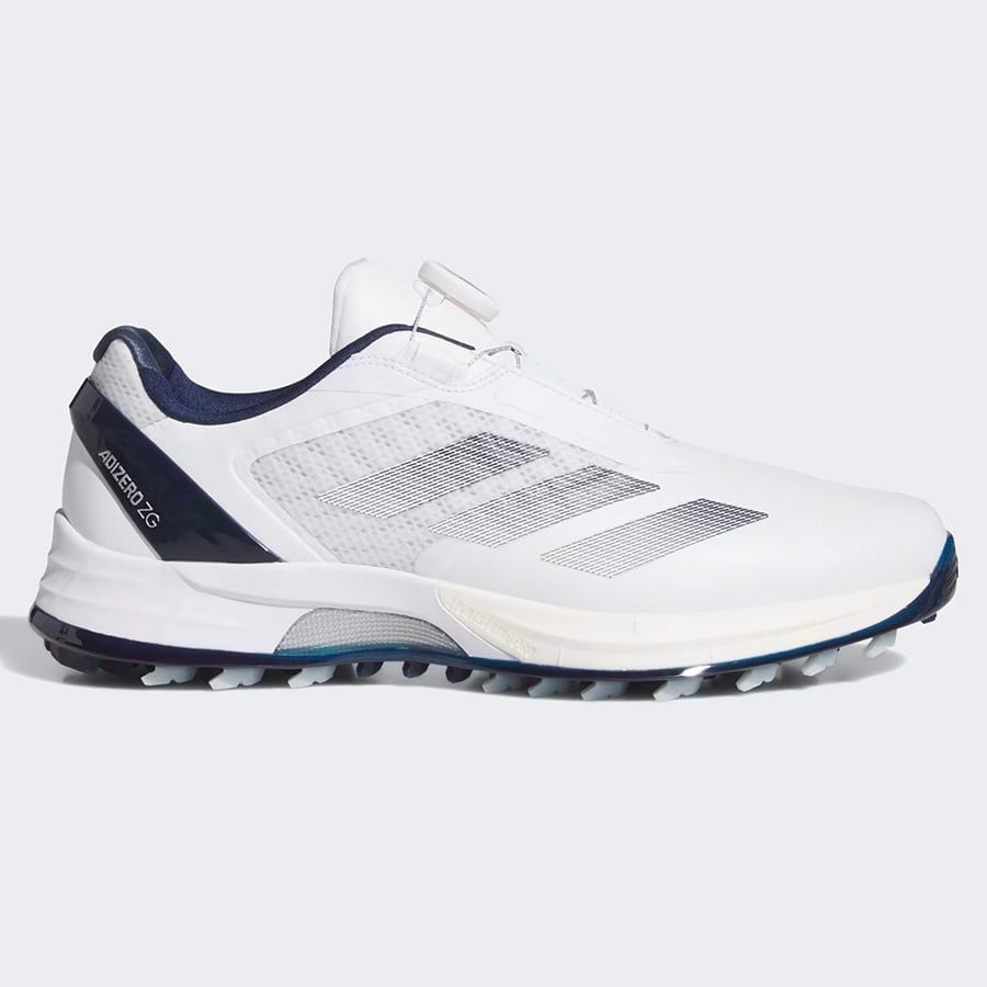 Giày golf nam Adizero Zg Lo Boa Spikeless  Cloud White / Night Indigo