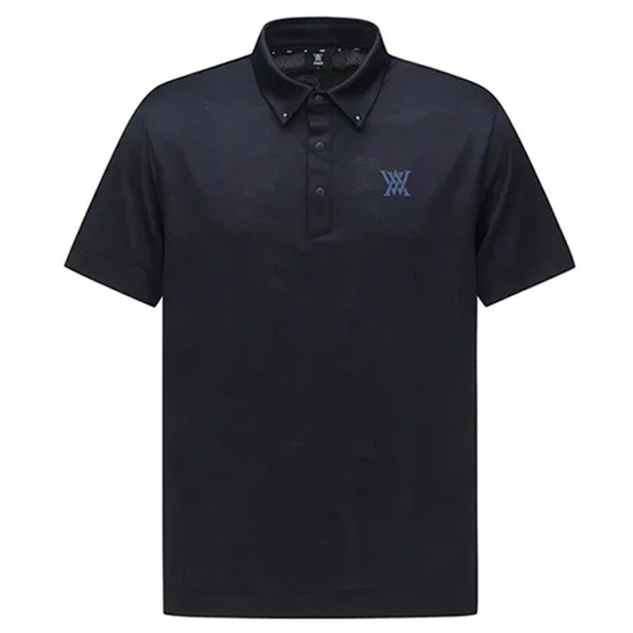 Áo golf nam tay ngắn Jacquard Collar Short T-Shirt - Black AGEMMTS50BK