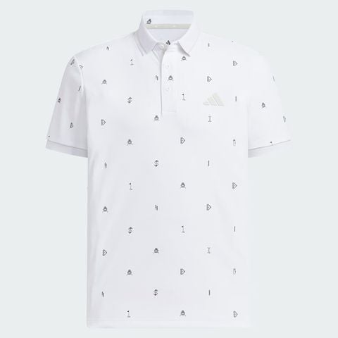 Áo golf nam tay ngắn Monogrum Polo WHITE JY8222 | Adidas