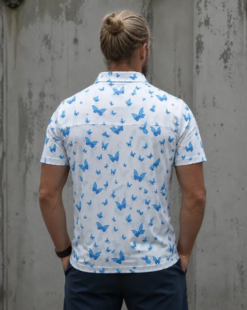 Áo Golf Nam Tay Ngắn Butterfly Garden Wildside Polo - Ultracool WS1001
