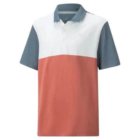 Áo golf tay ngắn trẻ em Boys Cloudspun Colorblock Polo - Color 53977703 | PUMA