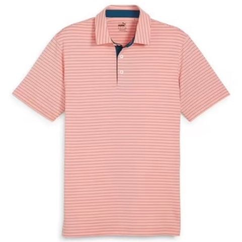 Áo golf nam tay ngắn Mattr Bay Polo - Melon Punch 62178714 | PUMA