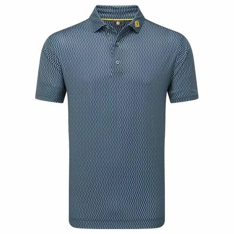 Áo Golf Tay Ngắn FootJoy Wiggle Print Lisle Self Collar 32564 | FootJoy