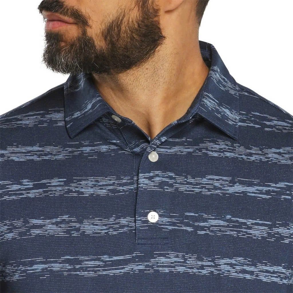 Áo golf nam tay ngắn Ikat Stripe Lisle Marine 37482 | FootJoy