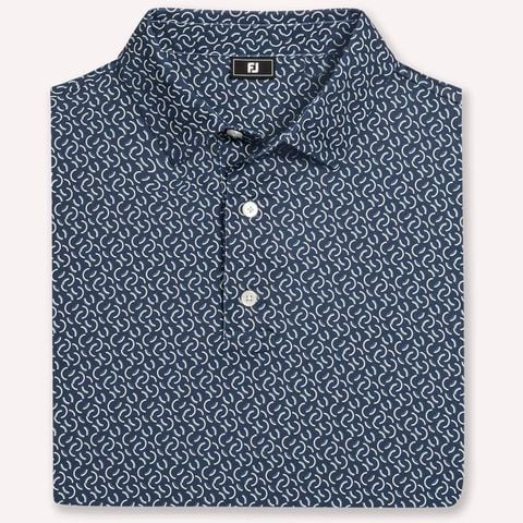 Áo Golf Nam Tay Ngắn Arc Geo Lisle Self Collar 39455 | Footjoy