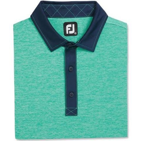 Áo Golf Nam Tay Ngắn Heather Lisle, Solid Self Collar and Placket 31389 | FootJoy