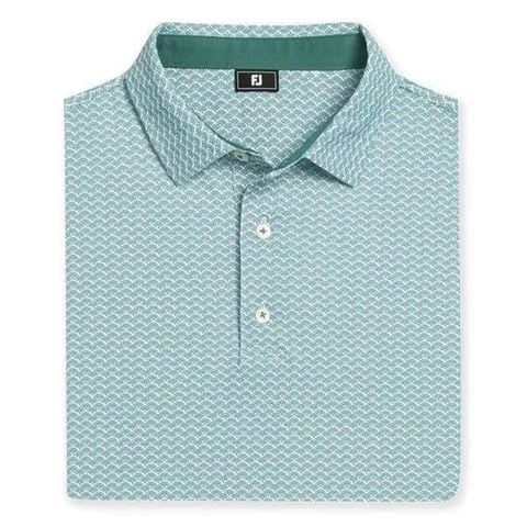 Áo Golf Nam Tay Ngắn Scallop Geo Pique Self Collar 39459 | Footjoy