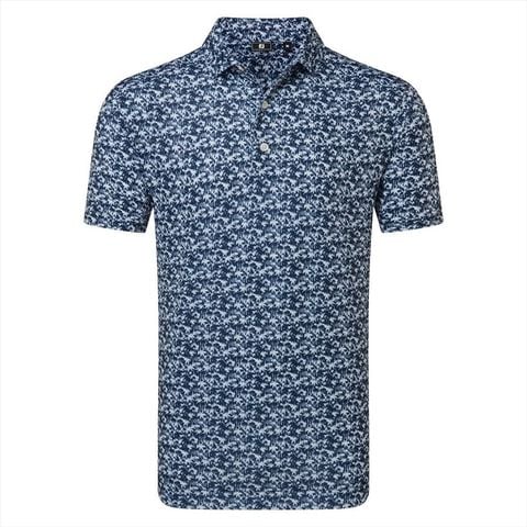 Áo Golf Nam Tay Ngắn Hidden Palm Print Lisle Self Collar 39469 | Footjoy