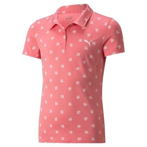 Áo golf tay ngắn trẻ em MATTR Hibiscus Polo Girls - Rapture Rose 53434503 | PUMA