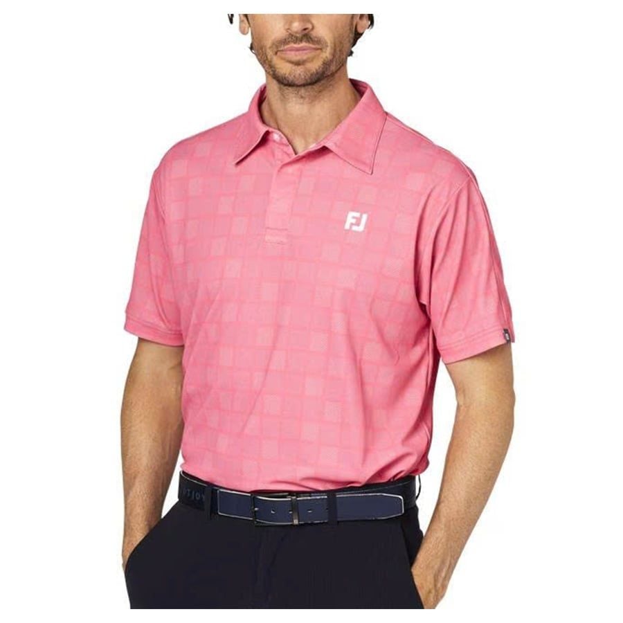 Áo golf nam tay ngắn Short Sleeve Print Shirts Pink lemonade 34688 | F