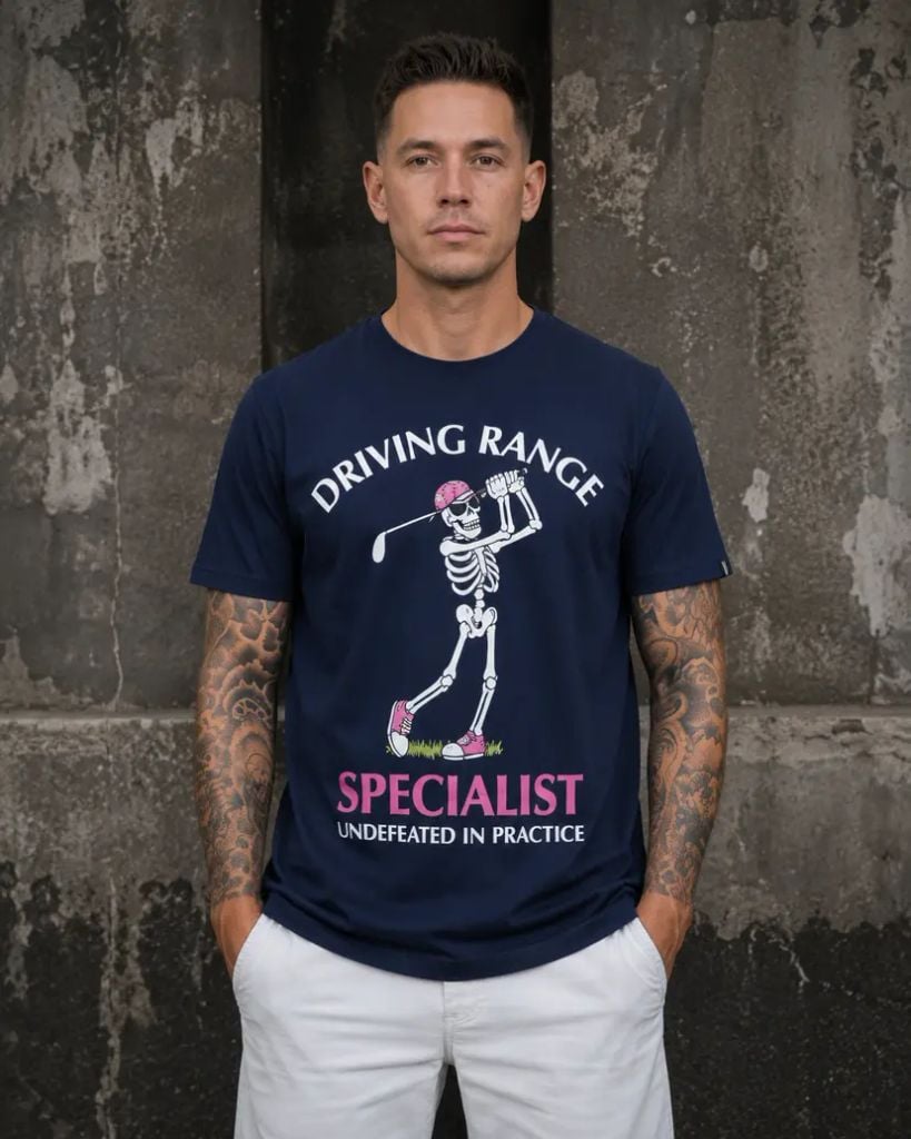 Áo Golf Nam Tay Ngắn Driving Range Wildside T-shirt WS1003171-11 Navy