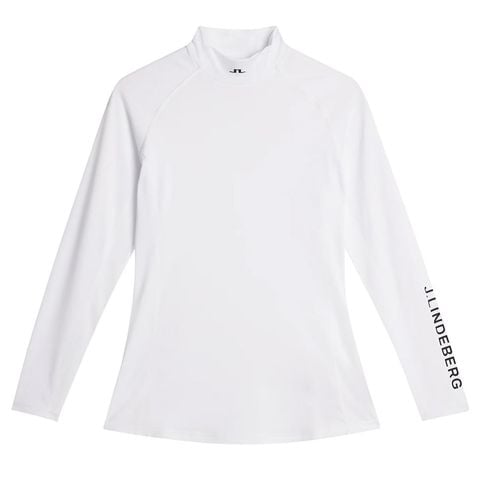 Áo golf nữ tay dài Asa Soft Compression Top White GWJT06333-0000 | J.Lindeberg