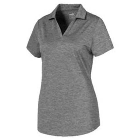 Áo golf nữ tay ngắn W Icon Heather Polo - Quiet Shade 59680203 | PUMA