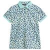 Áo golf nữ tay ngắn Tour Tech Print Polo Leopard Aruba Blue GWJT09007-O495 | J.Lindeberg