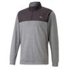 Áo khoác nam Cloudspun Colorblock ¼ Zip - Puma Black Heather-QUIET SHA