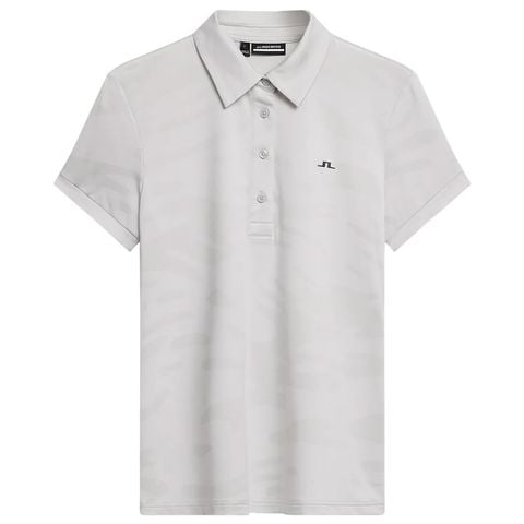 Áo golf nữ tay ngắn Alaya Jacquard Polo Neptune Jacquard Light Grey GWJT09013-A040 | J.Lindeberg