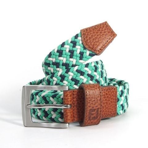 Thắt lưng dây đan co giãn Stretch Braided Belt 69495 Xanh lá MEGA SALE | FootJoy