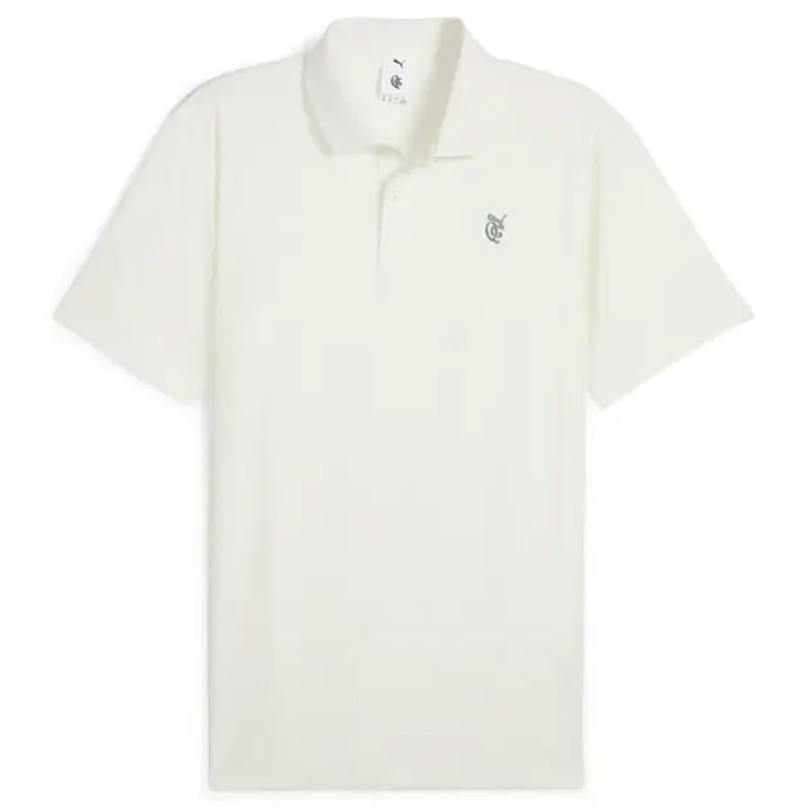 Áo golf tay ngắn nam Puma x Quiet Golf Jacquard Paisley Polo - Warm Wh