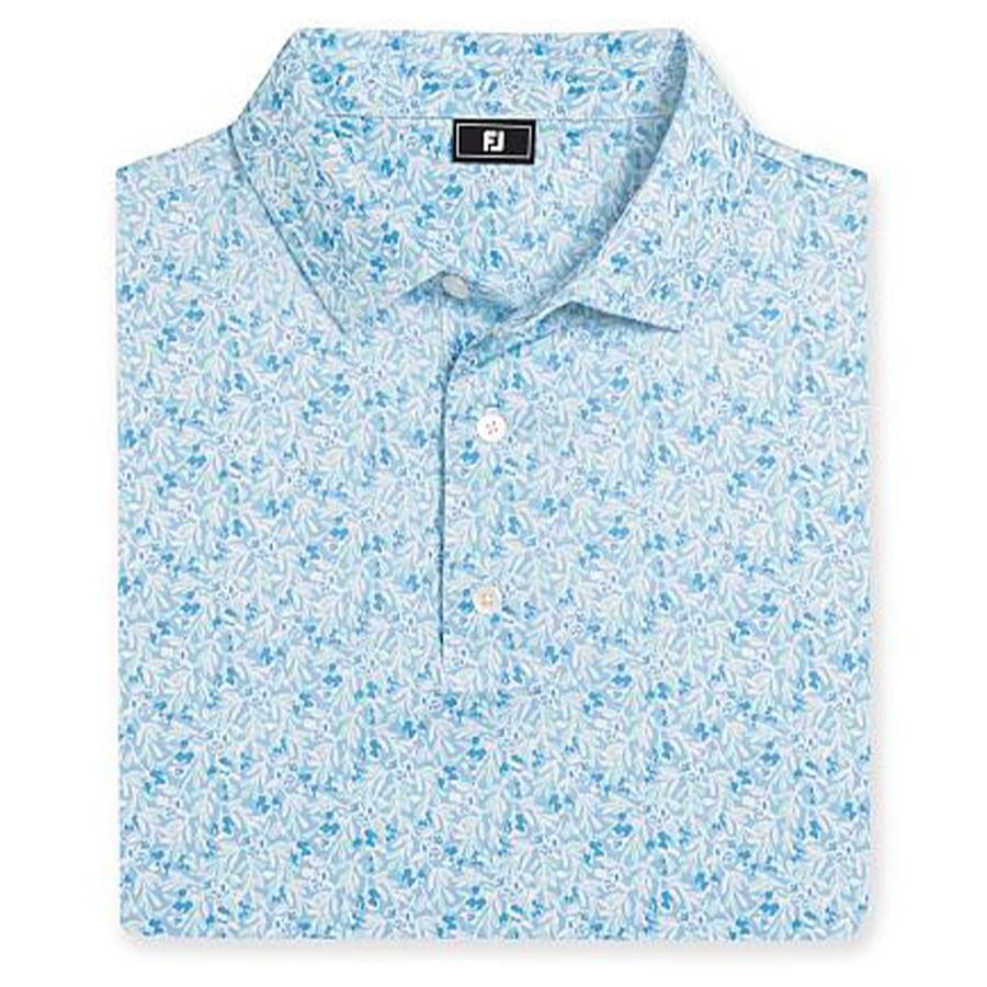 Áo Golf Tay Ngắn  FJ Meadow Print Lisle Self Collar 39450 | Fo