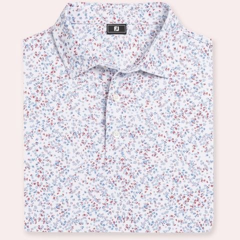 Áo Golf Tay Ngắn FootJoy Watercolor Floral Print Pique Self Collar 39488 |