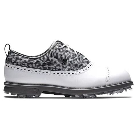 Giày golf nữ Premiere Series - Cap Toe Women WHITE/CHARCOAL/LEOPARD PRINT 99037 | FootJoy